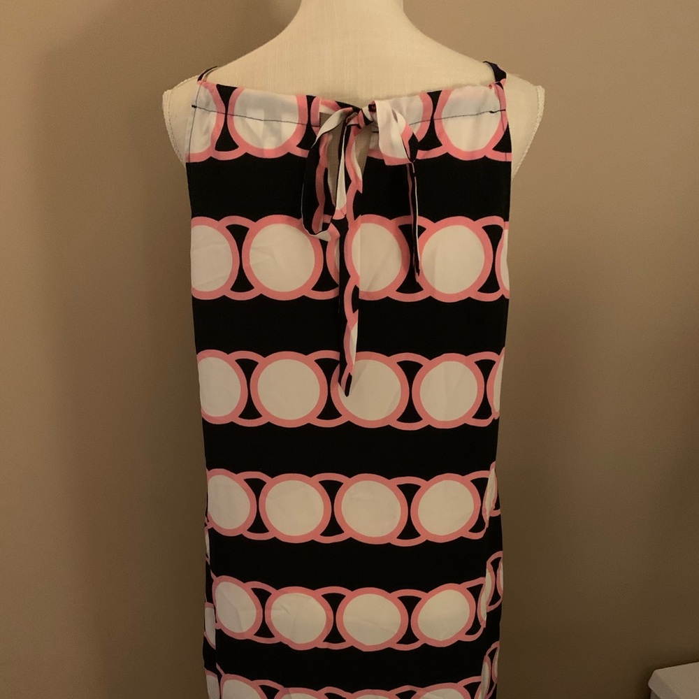 Crown & Ivy Pink and Navy Patterned Dress - Picture 2 of 5